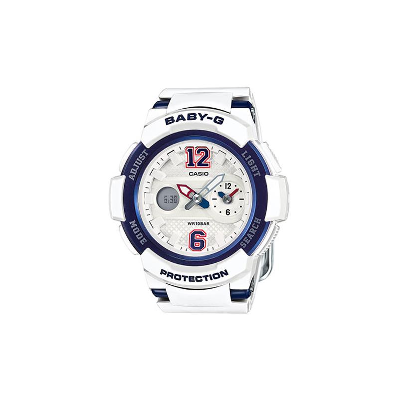 

Casio CASIOBABY-G series theme series fashion trend contrasting color vibrant street classic pointer dual display waterproof quartz BGA-210-7B2 білий
