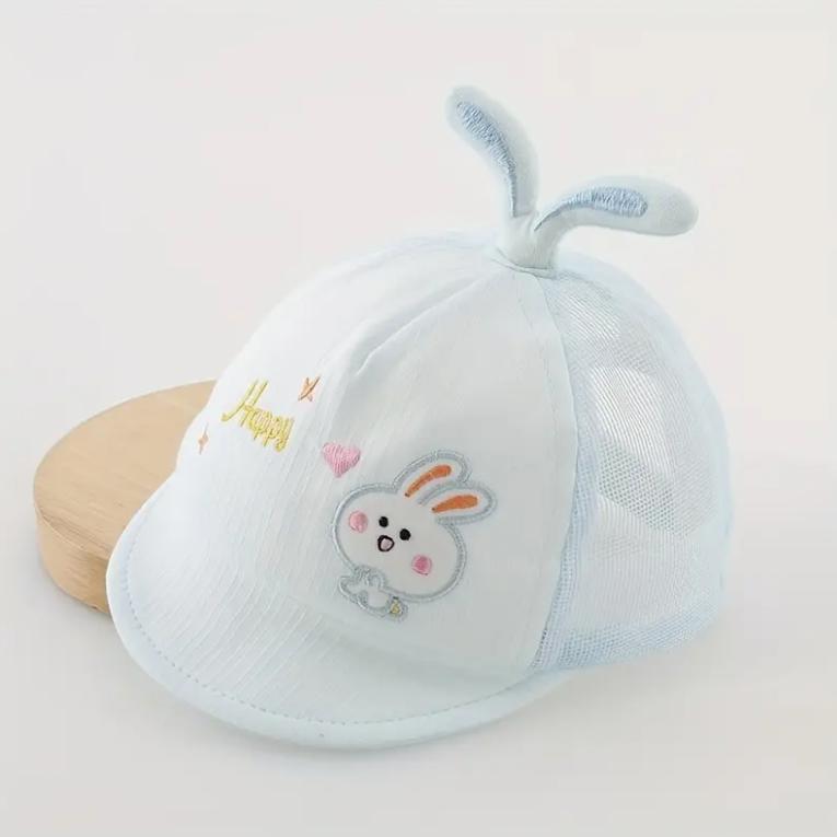 Infant Hat for Boys and Girls, Toddler Sun Hat, Newborn Baby Sun Hat,Embroider Adjustable Breathable Baseball Cap for 0-6 Months