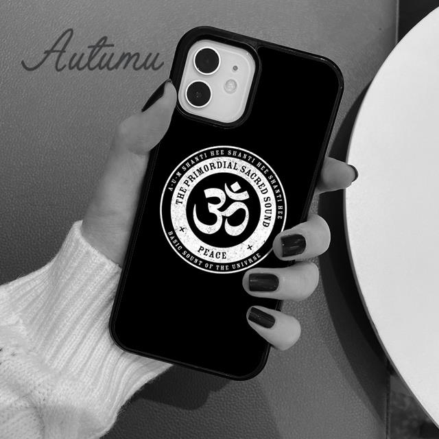 Yoga Aum Om Symbol Handyhülle für iPhone 11 12 13 14 Pro Max mini X XR XS SE 2020 6S 7 8 Plus Samsung Galaxy S21 S22 Hülle