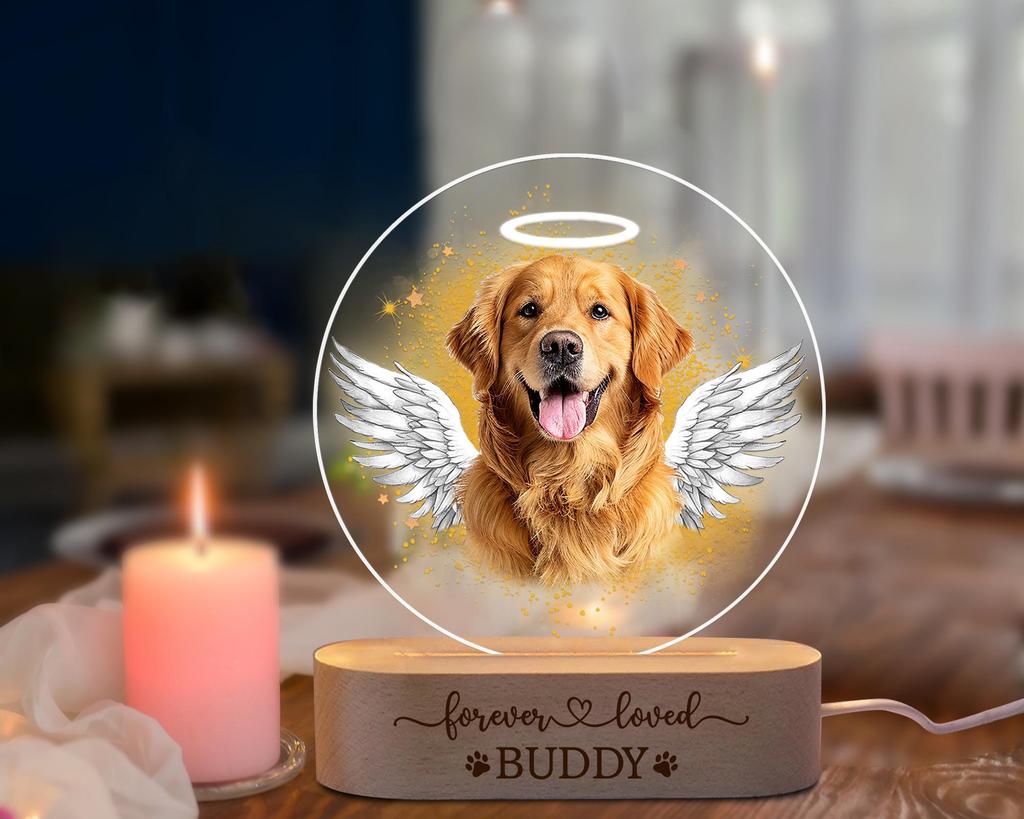Marco de Fotos Personalizado para Memorial de Perro Placa de Retrato de Mascota Con Nombre del Perro Huella de Pata Regalo Especial de Memorial para Recuerdo de Pérdida de Mascota