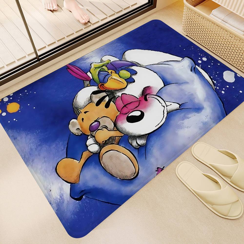 Popular Character D Diddl Cut Bathroom Mat Non Slip Laundry Room Mat Laundry Decor Balcony Child Living Room Toilet Rug