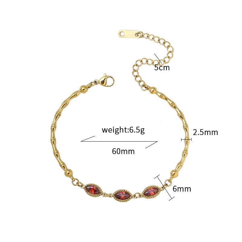 Beliebtes Edelstahl-Armband mit High-End-Gefühl, besetzt mit Diamant-Zirkonia im Rosenschliff, personalisierbarer vielseitiger Schmuck