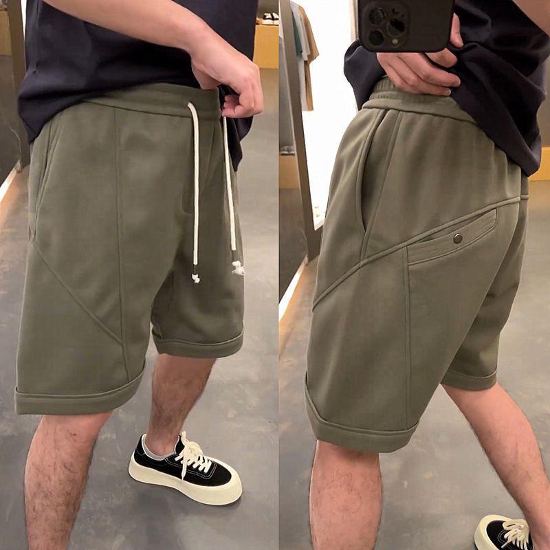 Summer Trendy Cuffed Shorts Couple Style Loose Breathable Sporty Casual Five-Point Pants
