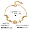 Youthway Delicate Moon Star Sun Necklace Earrings Bracelet Ring For Women 18K Gold PVD Plated Stainless Steel Jewelry Set Gift