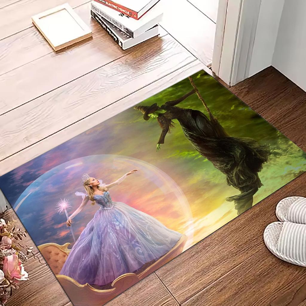 Wicked Elphaba-a & Glinda-a Tonal Print Carpet Rug for Living Room Corridor Bedroom Door Mat Kid Room Play Floor Mat Gifts