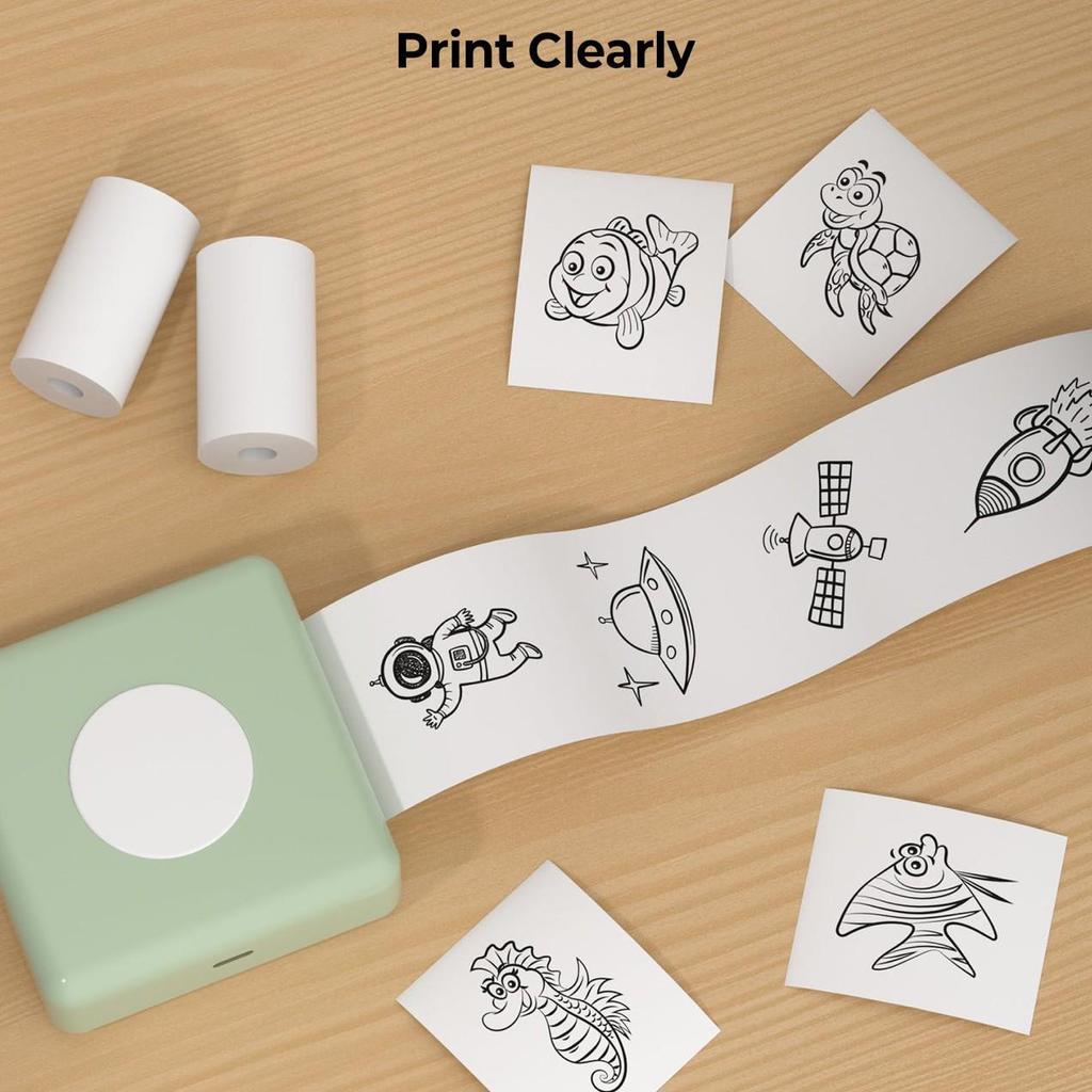 Durable Thermal Photo Paper for Children's Meow Meow Camera - 57x25 Instant Sticker Paper