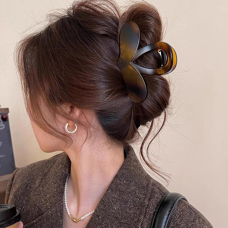 

New Korean Simple Bow Hair Claw Clip Acetate Leopard Print Crab Hair Clips Shark Clip Hairpins Hair Accessories for Women Girl Size fits all