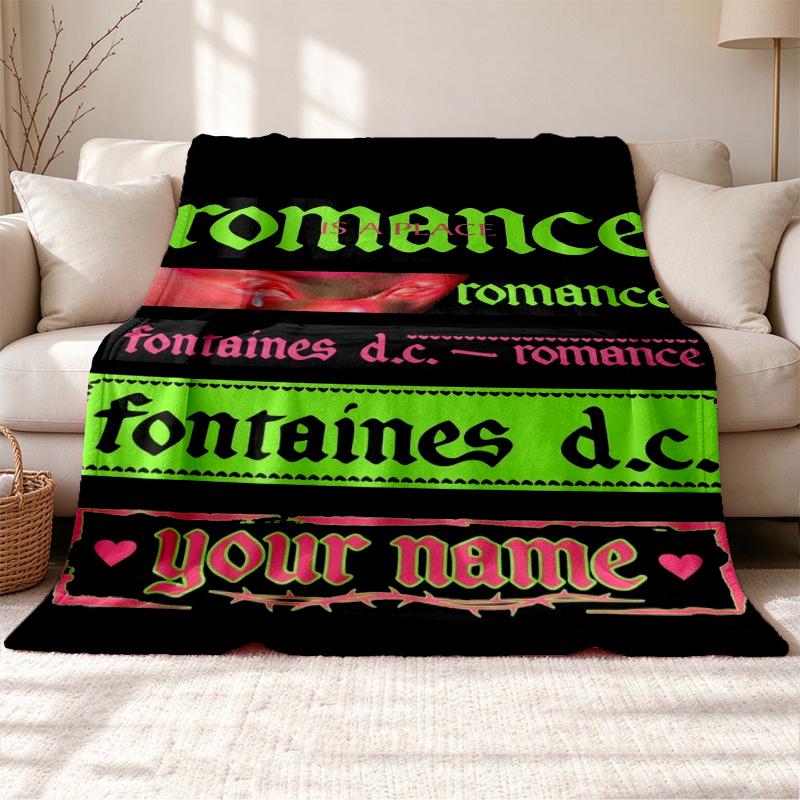 fontaines d.c Customizable name outdoor blanket soft cozy and warm Multi-purpose office blanket outdoor camping and travel blanket all