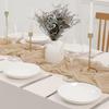 Bohemian Crinkled Cheesecloth Table Runner - Bali Yarn Style for Weddings and Parties