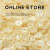 Two-Eye Buttons Imitation Shell Resin Jewelry Accessories Knitted Cardigan Sleeve Collar Buttons Shirt Clothes Long Sleeve Buttons