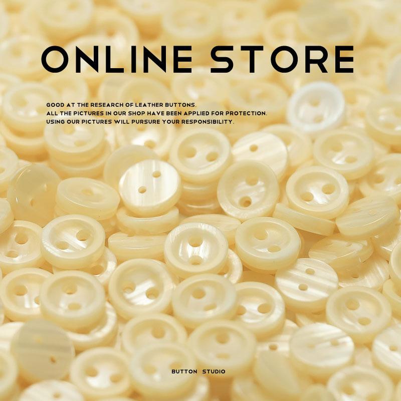 Two-Eye Buttons Imitation Shell Resin Jewelry Accessories Knitted Cardigan Sleeve Collar Buttons Shirt Clothes Long Sleeve Buttons