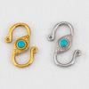 2pcs 6pcs Stainless Steel Natural Stone S Shape Hook Clasps Connectors Jewelry Makings Findings DIY Eye Clasp Jewelry Components