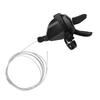 Folding Bike Thumb Shifter 7 Speed Aluminum Alloy Bike Thumb Gear Shifter for 22.2MM Handlebars Black