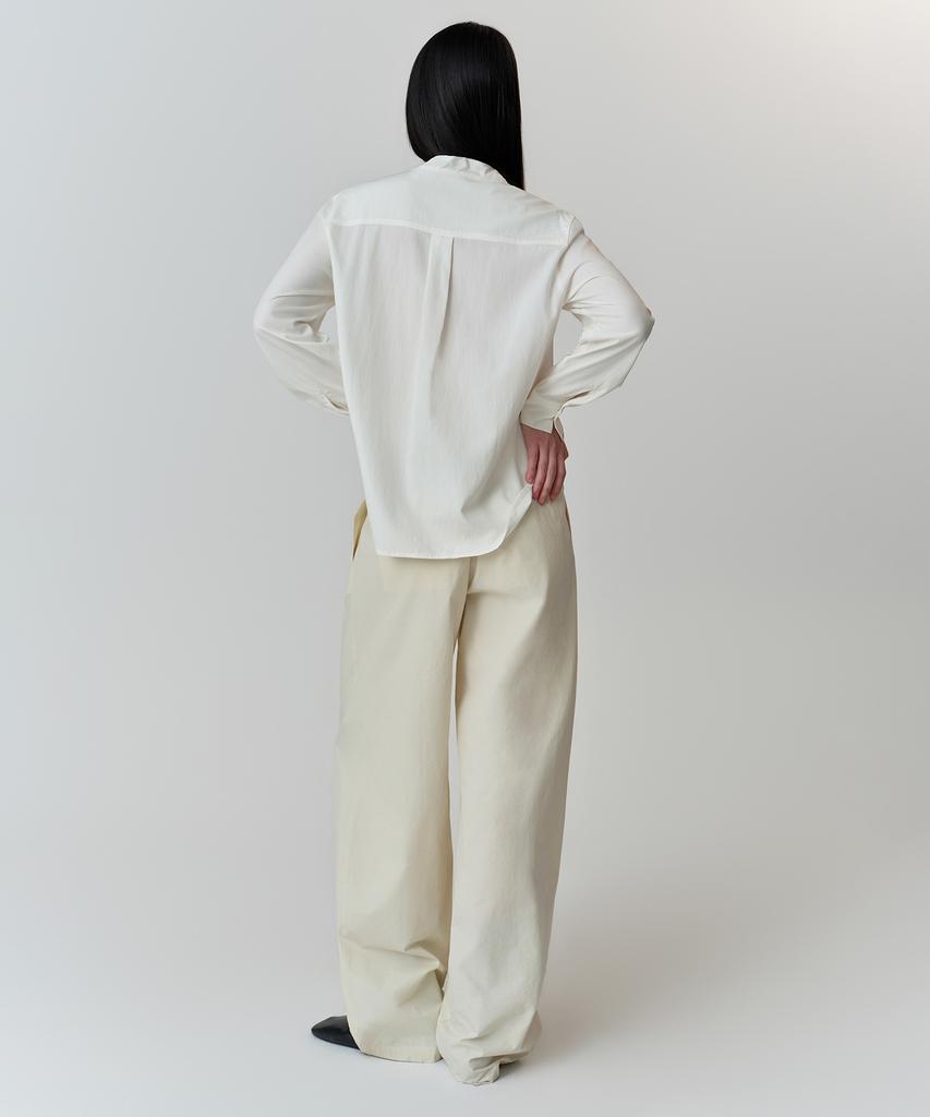 MUSINSA STANDARD WOMAN Women'S Washed Cotton Deep Tuck Wide Pants [Cream]