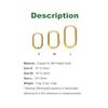 2/6PCS Mariasz Minimalist Stainless Steel Huggie PVD Plated Gold Color Square Hoop Earrings for Women Men Classic Jewelry