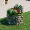 VidaXL Circular Gabion Post Gabion Basket Garden Planter Plant Container Outdoor Terrace Galvanized Steel 152017
