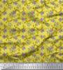 Soimoi Japan Crepe Satin Fabric Swirl,Leaves & Rose Floral Printed Fabric 1 Metre 42 Inch