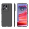 For Moto Edge 50 Pro Case Black Matte Soft TPU Back Phone Cover for Motorola Moto Edge 50 Pro Cases Camera Protection Shells