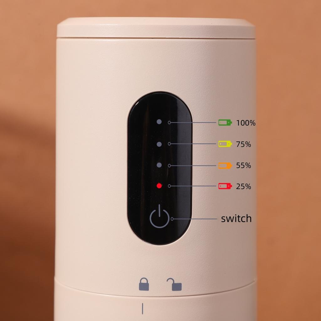 New Portable Electric Power Display Coffee Bean Grinder 38 Gears External Adjustable USB 2000mAh  Household Mini Coffee Machine