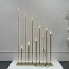 10 Heads Gold Candelabra Candles Wedding Table Centerpiece Road Leading Lights Candelabrum Electronic Desk Lamp for Home Party