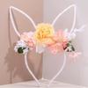 Colorful Easter Garland Artificial Flower Bunny Ears Hair Hoop  Costume Party Accessories