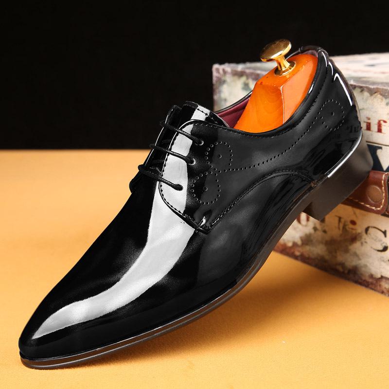 Pantofi oxford din piele lacuita pentru barbati pantofi de rochie barbati pantofi formali varf ascutit business nunta pantofi de rochie marime mari