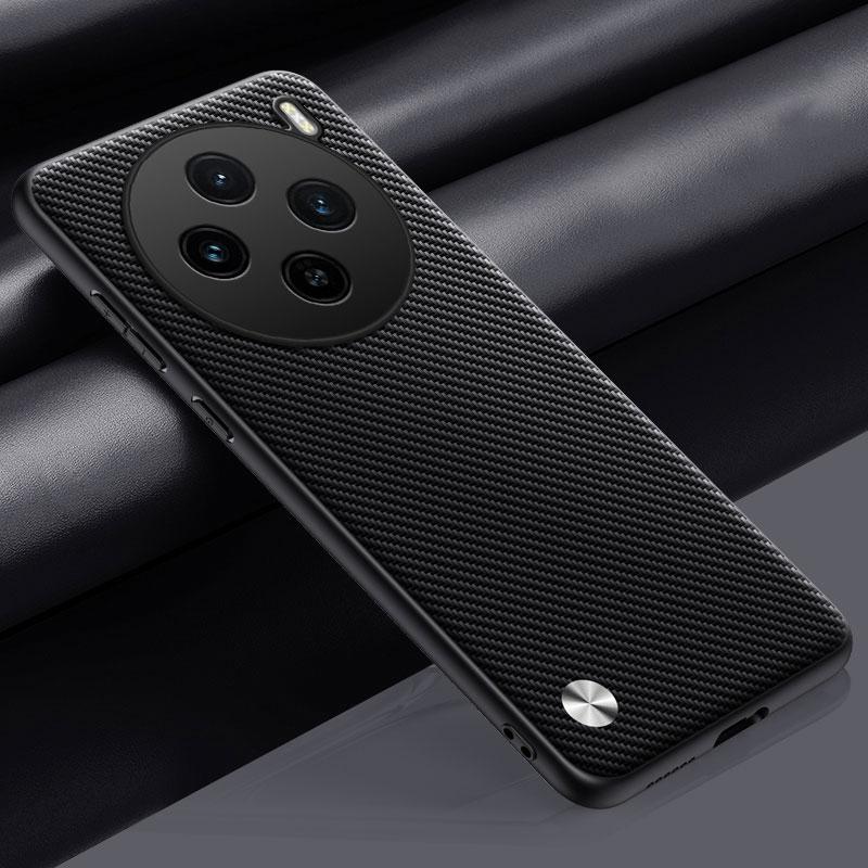 Etui til Vivo X200 Pro X200Pro Ensfarget Lær Silikonbeskyttelse Hardt Støtsikkert Telefondeksel til VivoX200Pro V2413 X100 Ultra X100 S Pro Skall