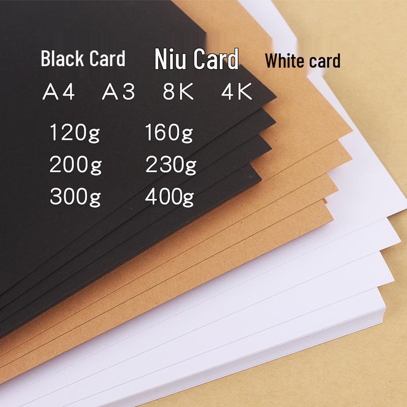 

Черный и белый кардсток: 200 г А3/А4 для детских поделок, 400 г сверхплотная, 300 г крафт-бумага для архивирования 230g A4 White Cardstock 100 sheets