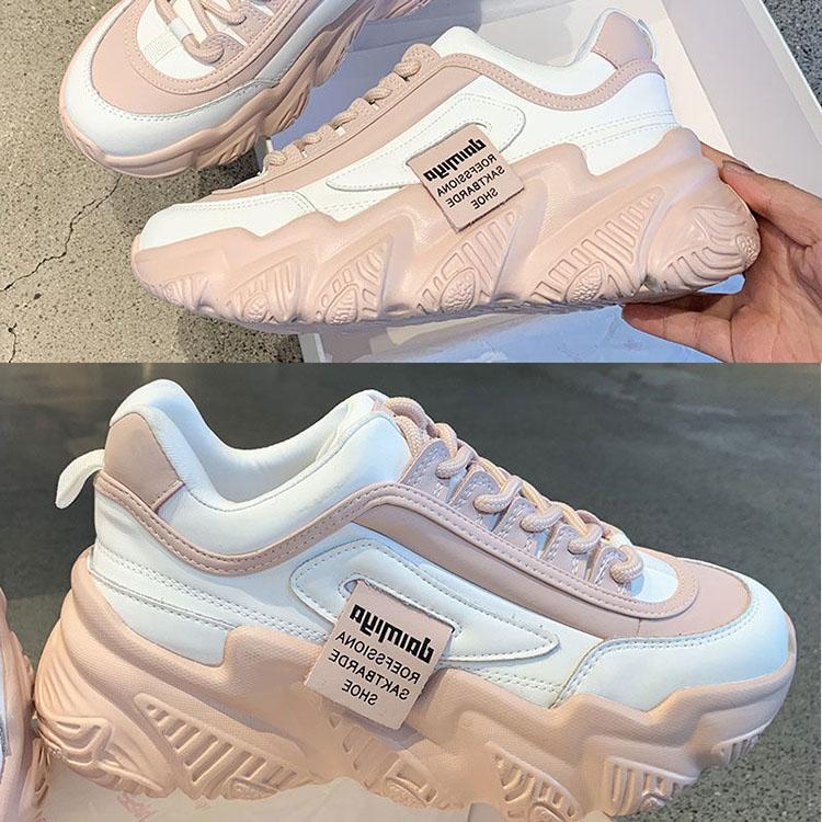 Early Summer Dad's Shoes Female Ins Tide Autumn Shoes Breathable Thick Bottom Increase High Sneaker Casual Sports Women Shoes