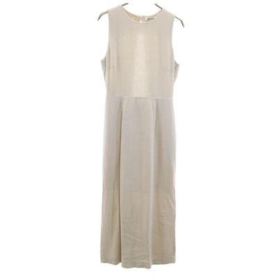 SNIDEL Made In Japan Linen Blend No Sleeve Back Ribbon Mermaid Long Dress Women Used