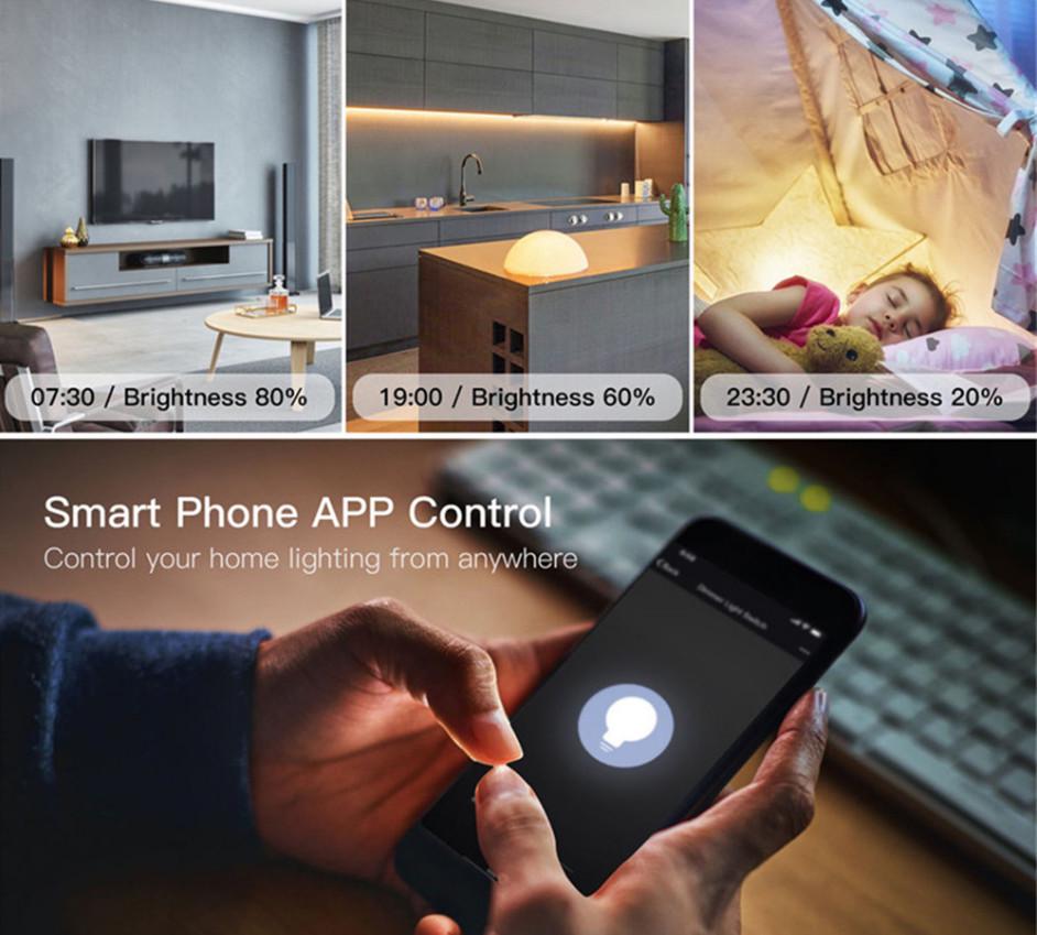 Tuya Smart WiFi Dimmer Switch with Voice Control and 2-Way Mini Dimming Module