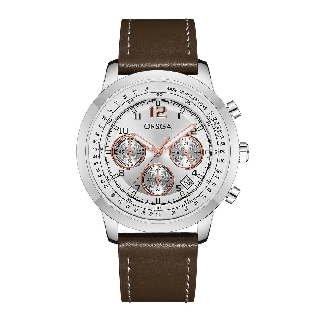 Fashion Multifunctional Chronograph Men's Watches Luxury Quartz Stainless Steel Waterproof Wristwatch Reloj De Hombre