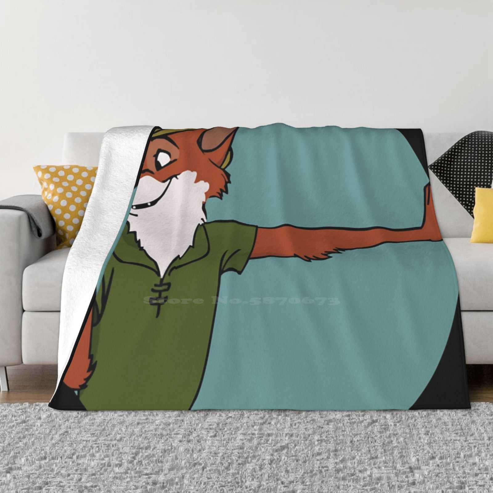 Robin Hood Classic Creative Design Comfortable Warm Flannel Blanket Robin Hood 30x40in