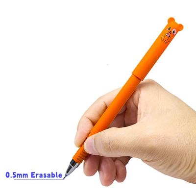 Caneta Apagável de Alta Qualidade com Design Animal Ferramenta de Escrita Secagem Rápida Caneta Neutra 0.5mm Tinta Preta/Azul Caneta Esferográfica Escolar Escritório