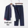 Men's Youth Linen Tang Suit - Chinese Style Zhongshan Jacket Hanfu Set