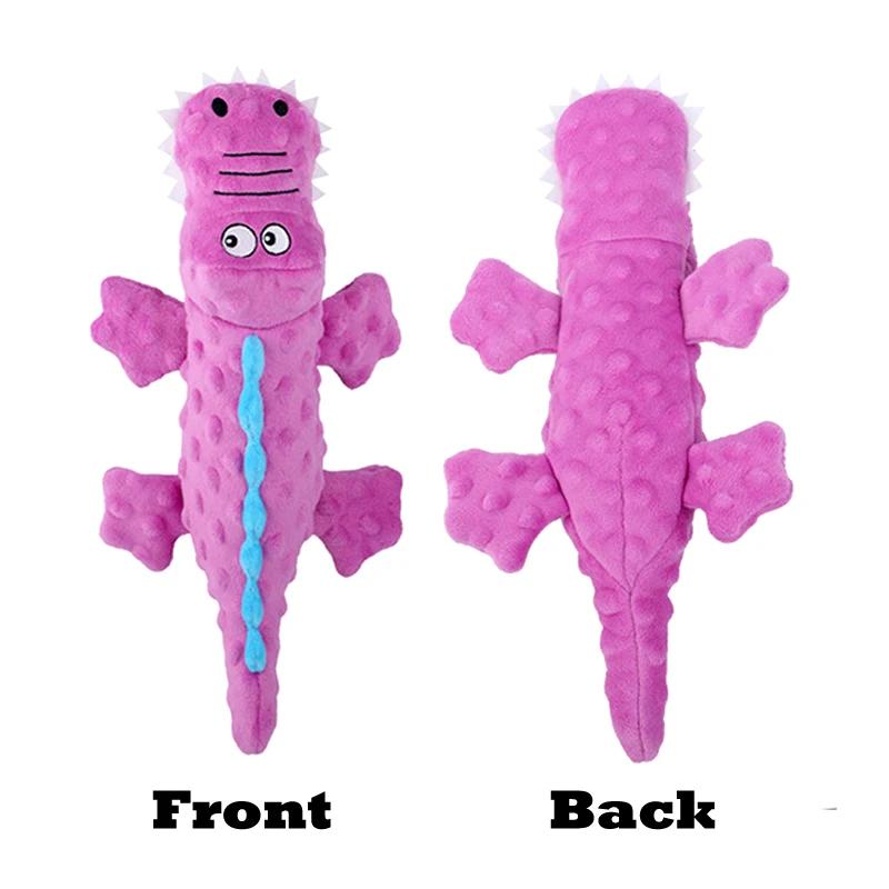New Dog Toy Soft Plush Pet Dog Squeaky Chew Toys Stuffed Crocodile for Small Large Dogs Cat Cute Interactive Squeak Toy Durable