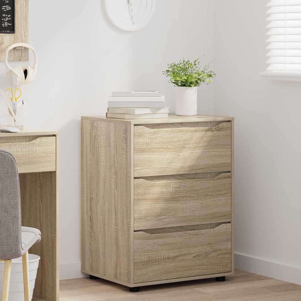 Storage Cabinet Sonoma Oak 60 x 48 x 81 cm Engineered Wood