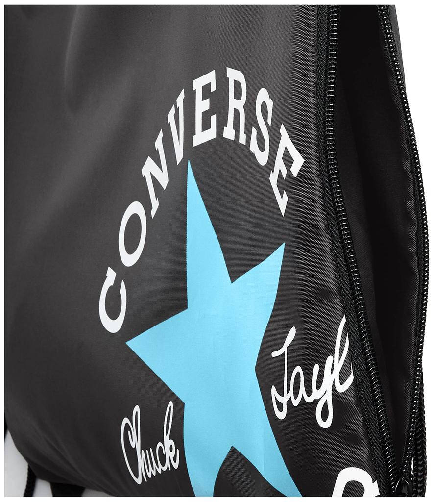 Converse Basketball with Side Knapsack, Large, Zipper, C2255092, Black/Sax (1922)