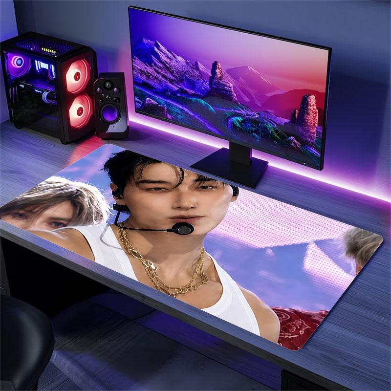 Choi San Mouse Pad, Large Gaming Desk Mat, Non-slip XXL Mousepad for Laptop & Tablet, Mini PC Playmat with Stitched Edges