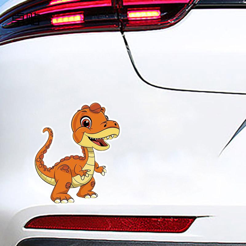 Cute Cartoon Dinosaur Car Motorcycle Electric Vehicle Decoration Stickers Waterproof Fridge Laptop Decals HE65
