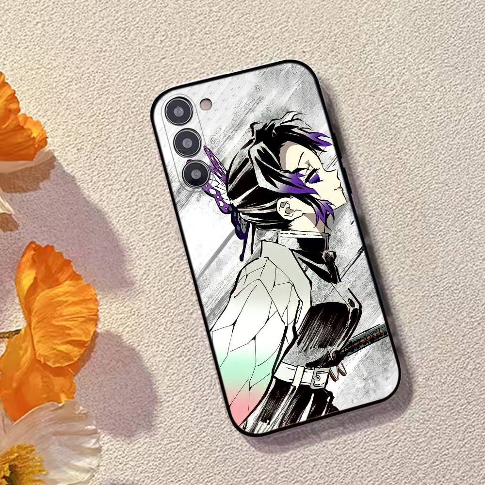 Hot Anime Demon Slayer Hard Phone Case For Samsung Galaxy A73,A72,A71,A70,A53,A52,A51,Soft Silicone Black Cover