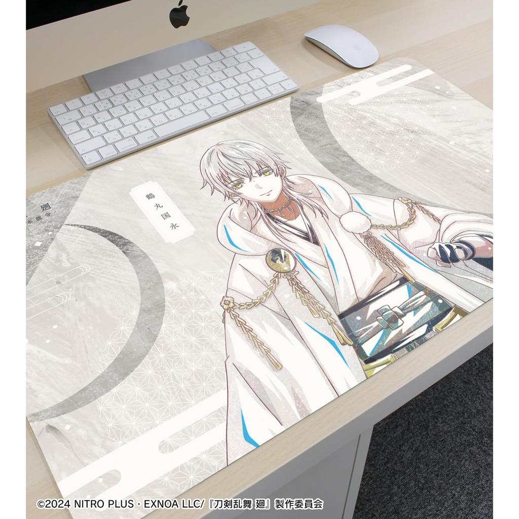 Anime Ranbu Kai Kyoden Burning Tsurumaru Kuninaga Touken Ranbu Kai Kyoden Burning Honnoji Ani Art 2nd Edition Desk Mat "Touken Honnoji" Multi-Purpose