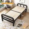 Lit Pliant Compact Fer & Bois – Idéal pour les Dortoirs, Bureaux & la Maison