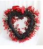 Valentine's Day & Mother's Day Red Rose Heart Wreath for Weddings & Home Decor