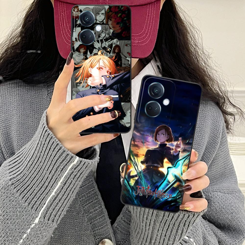Jujutsu Kaisen Nobara Mobile Phone Case for OPPO Reno 14 13 12 11 10 9 8 7 6 5 F T Pro 5G Colorful Printing Cover Cover Pretty