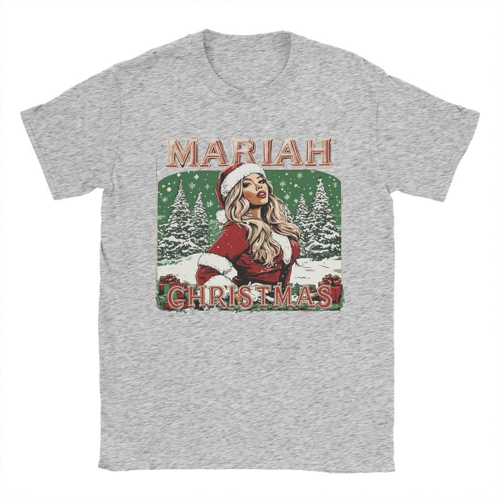 Men Mariah Carey 2025 Christmas T-Shirts  Cotton Top Tees Summer Y2K Casual Short Sleeve T-Shirt O-Neck Harajuku Tshirt Big Size