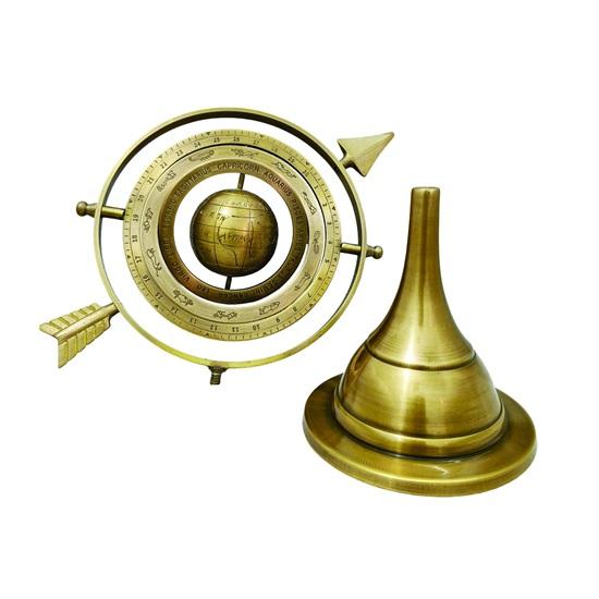 Alte Welt Globus Skulptur Goldene Armillarsphäre für Arbeitszimmer oder Wohnzimmer Dekoration