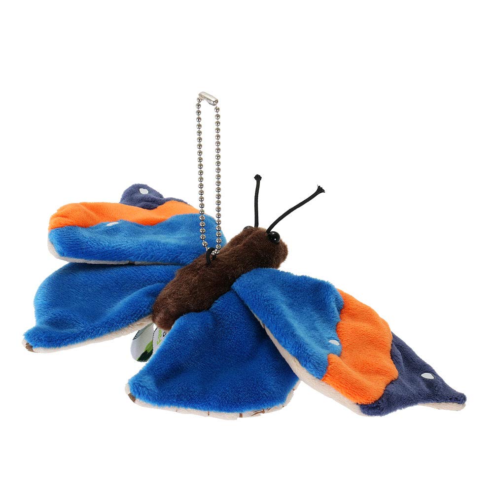 [COLORATA] Colorata Plush Mascot Leaf Butterfly (Yanbaru Creaturewith Chain) Realistic Butterfly Keychain Doll Gift (Twice Tested)  Christmas Present