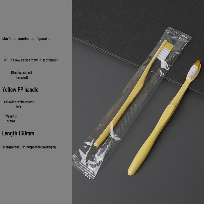 Eco-Friendly Disposable Bamboo Charcoal Toothbrush with Soft Bristles for Hotel Guests