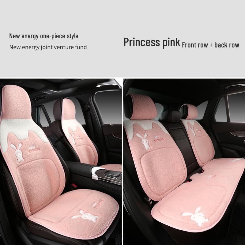 Universal Plush Winter Car Seat Cushion - Thick, Warm, Goddess Style for Five-Seaters